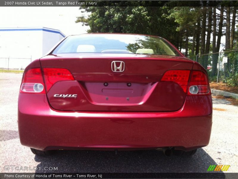 Tango Red Pearl / Ivory 2007 Honda Civic LX Sedan