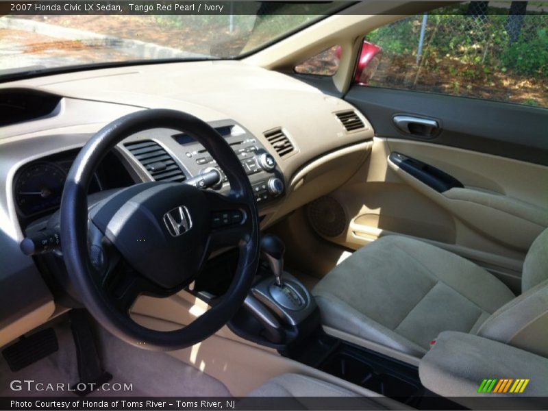 Tango Red Pearl / Ivory 2007 Honda Civic LX Sedan
