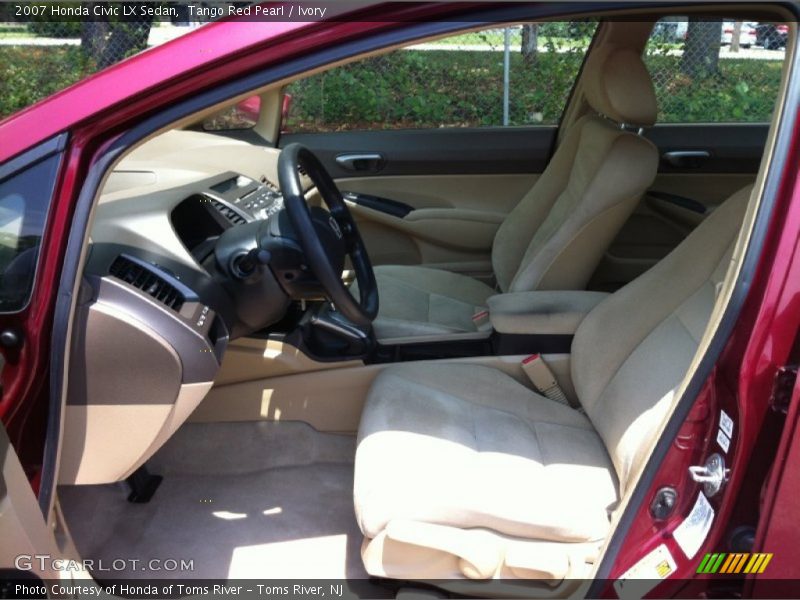Tango Red Pearl / Ivory 2007 Honda Civic LX Sedan