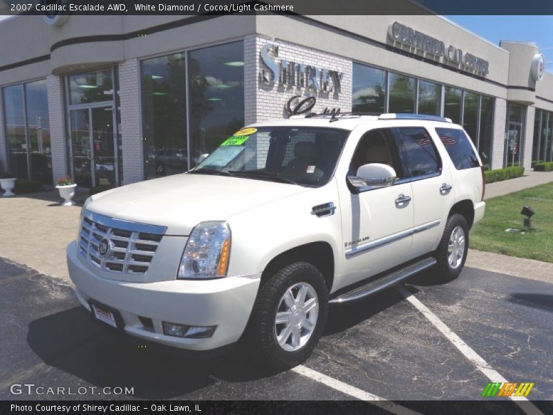 White Diamond / Cocoa/Light Cashmere 2007 Cadillac Escalade AWD
