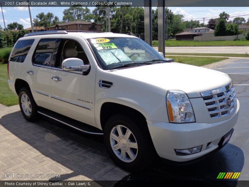 White Diamond / Cocoa/Light Cashmere 2007 Cadillac Escalade AWD