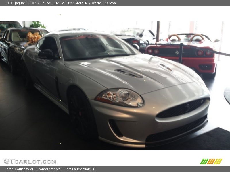 Liquid Silver Metallic / Warm Charcoal 2010 Jaguar XK XKR Coupe