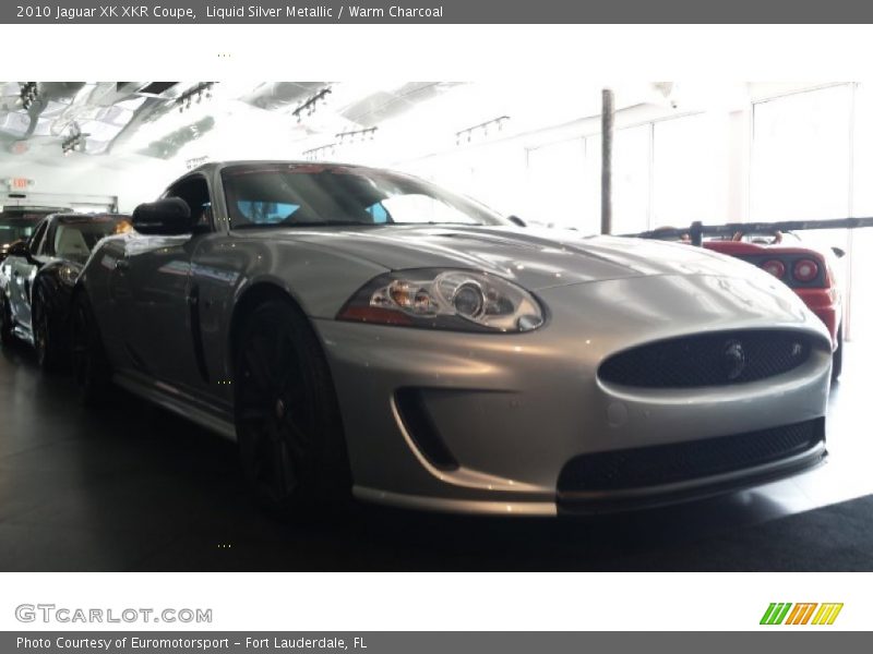 Liquid Silver Metallic / Warm Charcoal 2010 Jaguar XK XKR Coupe