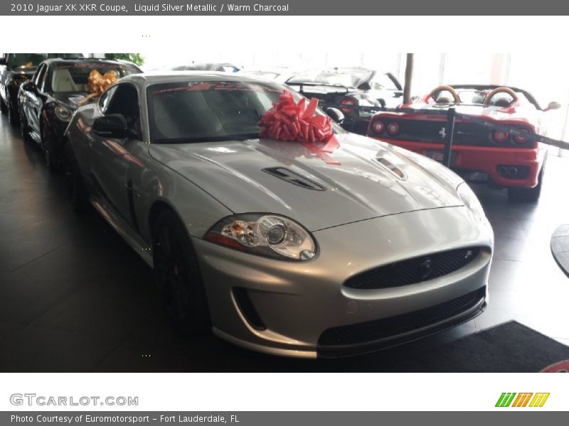 Liquid Silver Metallic / Warm Charcoal 2010 Jaguar XK XKR Coupe