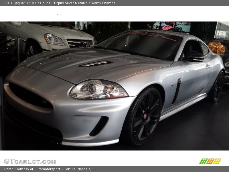 Liquid Silver Metallic / Warm Charcoal 2010 Jaguar XK XKR Coupe