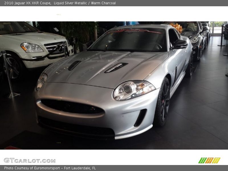Liquid Silver Metallic / Warm Charcoal 2010 Jaguar XK XKR Coupe
