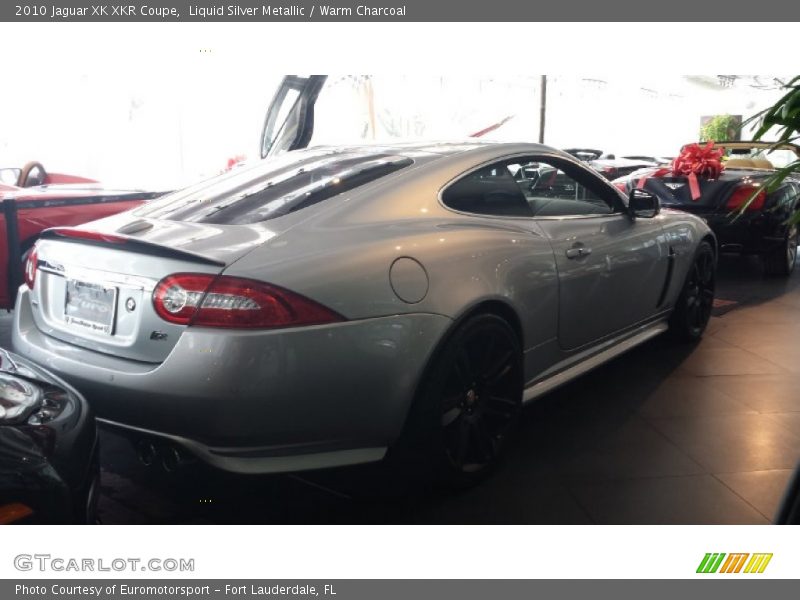 Liquid Silver Metallic / Warm Charcoal 2010 Jaguar XK XKR Coupe
