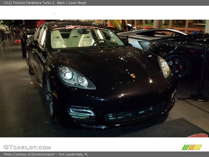 Black / Luxor Beige 2012 Porsche Panamera Turbo S