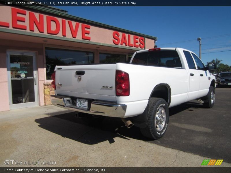 Bright White / Medium Slate Gray 2008 Dodge Ram 2500 SLT Quad Cab 4x4