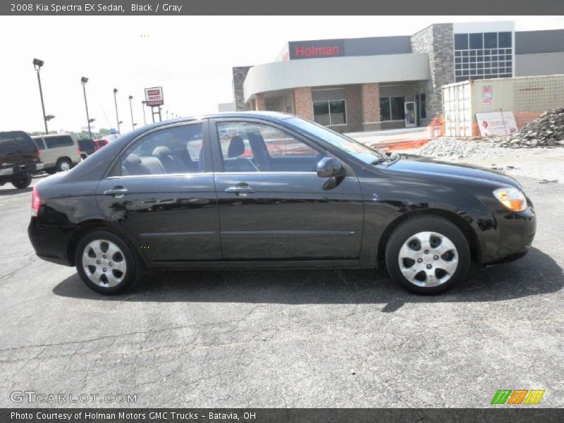 Black / Gray 2008 Kia Spectra EX Sedan