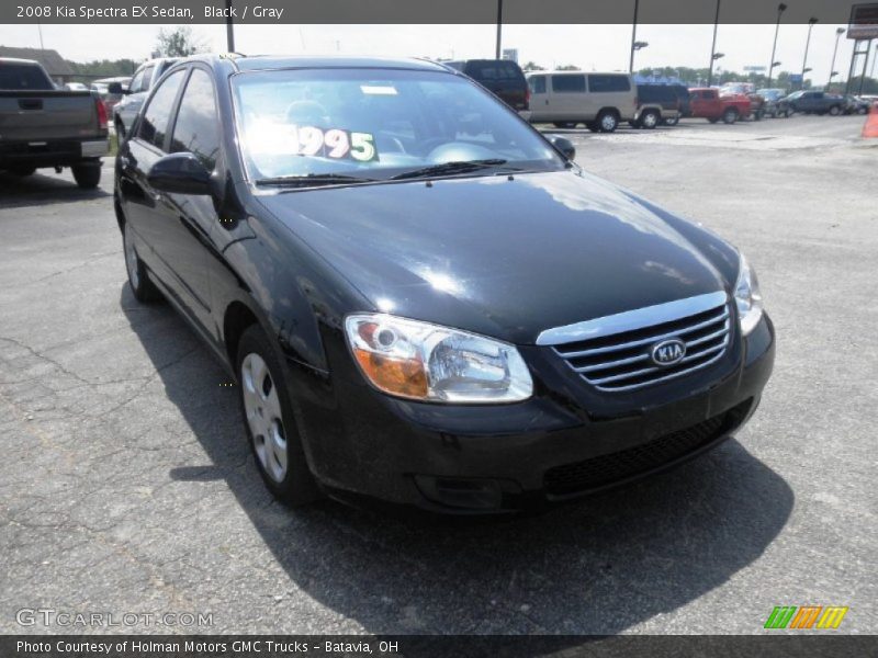 Black / Gray 2008 Kia Spectra EX Sedan