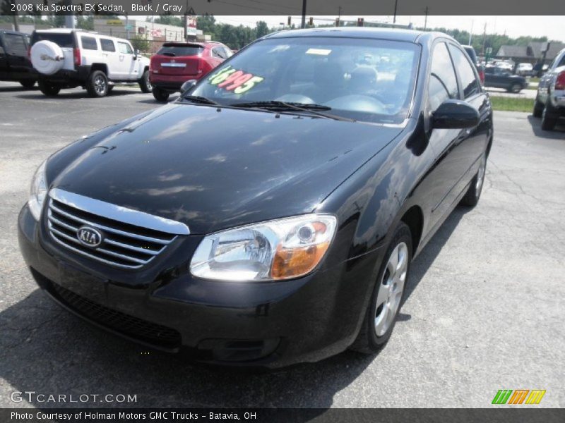 Black / Gray 2008 Kia Spectra EX Sedan