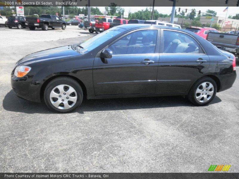 Black / Gray 2008 Kia Spectra EX Sedan