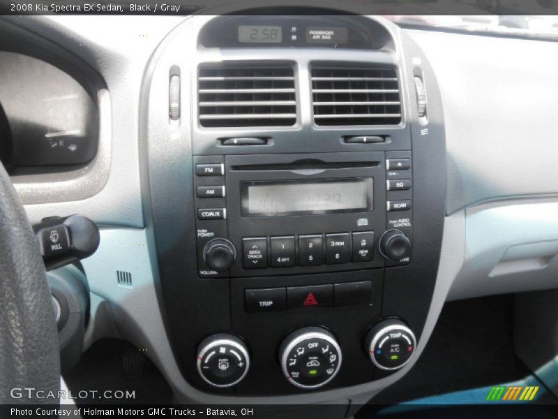 Black / Gray 2008 Kia Spectra EX Sedan