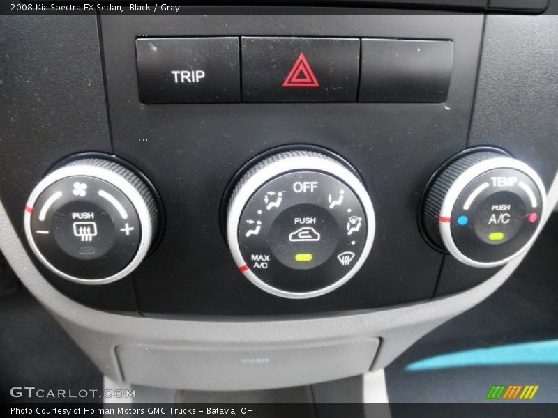 Black / Gray 2008 Kia Spectra EX Sedan