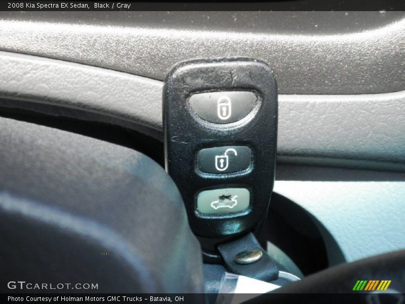 Black / Gray 2008 Kia Spectra EX Sedan
