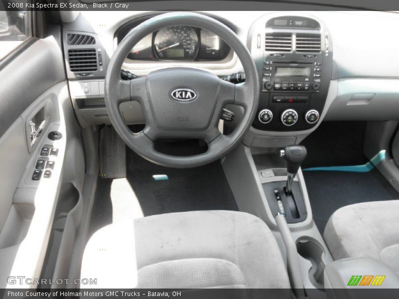 Black / Gray 2008 Kia Spectra EX Sedan