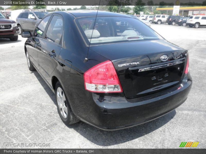 Black / Gray 2008 Kia Spectra EX Sedan