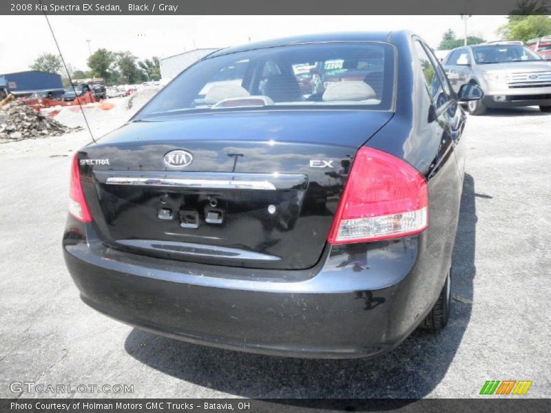 Black / Gray 2008 Kia Spectra EX Sedan