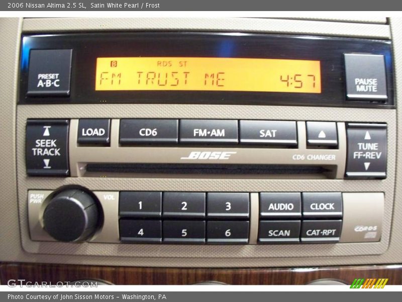 Satin White Pearl / Frost 2006 Nissan Altima 2.5 SL