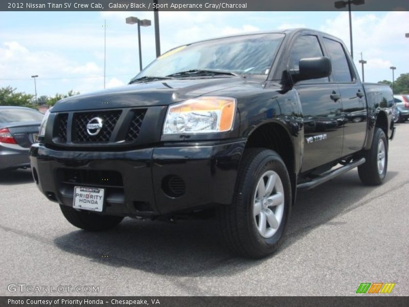 Galaxy Black / Sport Apperance Gray/Charcoal 2012 Nissan Titan SV Crew Cab