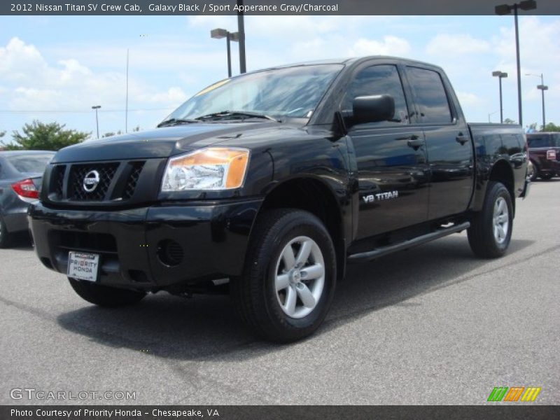 Galaxy Black / Sport Apperance Gray/Charcoal 2012 Nissan Titan SV Crew Cab