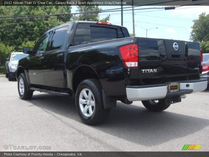 Galaxy Black / Sport Apperance Gray/Charcoal 2012 Nissan Titan SV Crew Cab