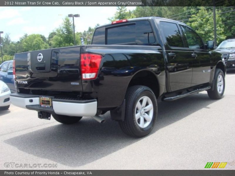 Galaxy Black / Sport Apperance Gray/Charcoal 2012 Nissan Titan SV Crew Cab