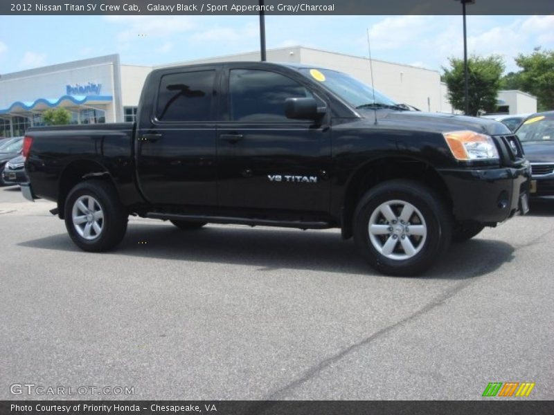 Galaxy Black / Sport Apperance Gray/Charcoal 2012 Nissan Titan SV Crew Cab