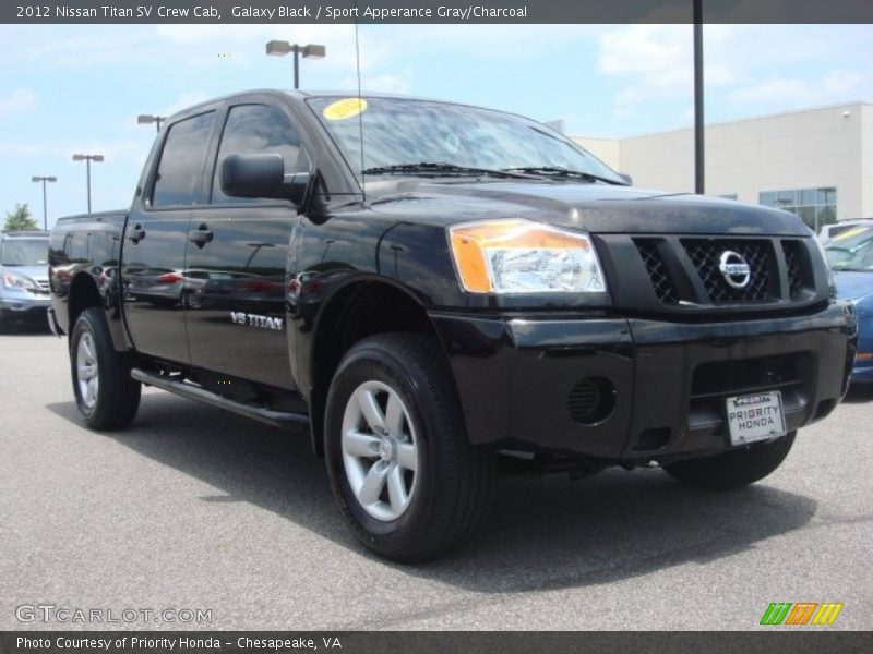 Galaxy Black / Sport Apperance Gray/Charcoal 2012 Nissan Titan SV Crew Cab