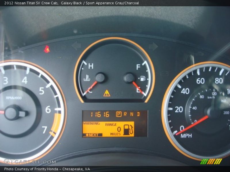 Galaxy Black / Sport Apperance Gray/Charcoal 2012 Nissan Titan SV Crew Cab