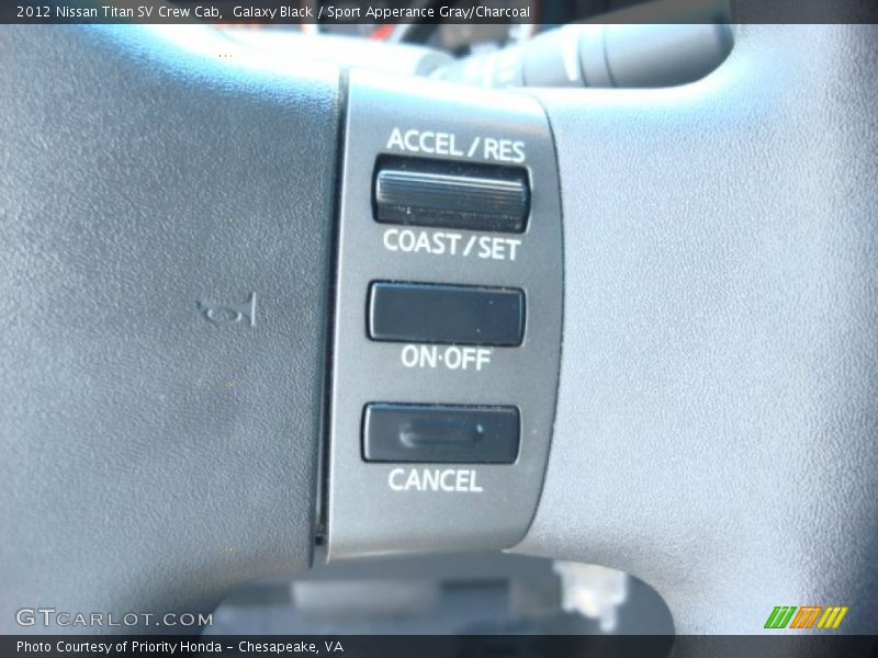 Galaxy Black / Sport Apperance Gray/Charcoal 2012 Nissan Titan SV Crew Cab