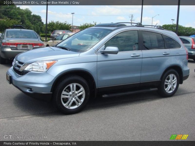 Glacier Blue Metallic / Gray 2010 Honda CR-V EX-L