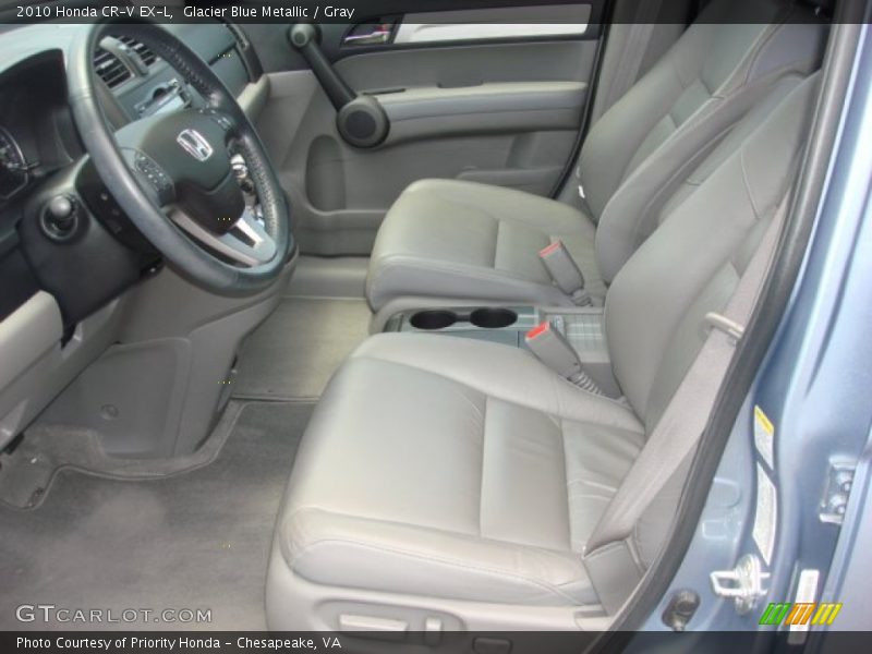 Glacier Blue Metallic / Gray 2010 Honda CR-V EX-L