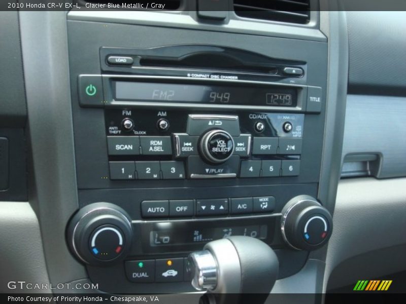 Glacier Blue Metallic / Gray 2010 Honda CR-V EX-L