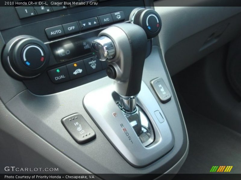 Glacier Blue Metallic / Gray 2010 Honda CR-V EX-L