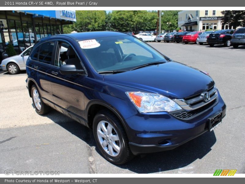 Royal Blue Pearl / Gray 2011 Honda CR-V SE 4WD