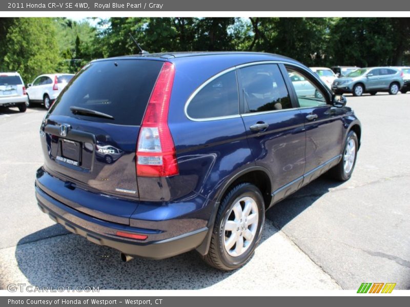 Royal Blue Pearl / Gray 2011 Honda CR-V SE 4WD