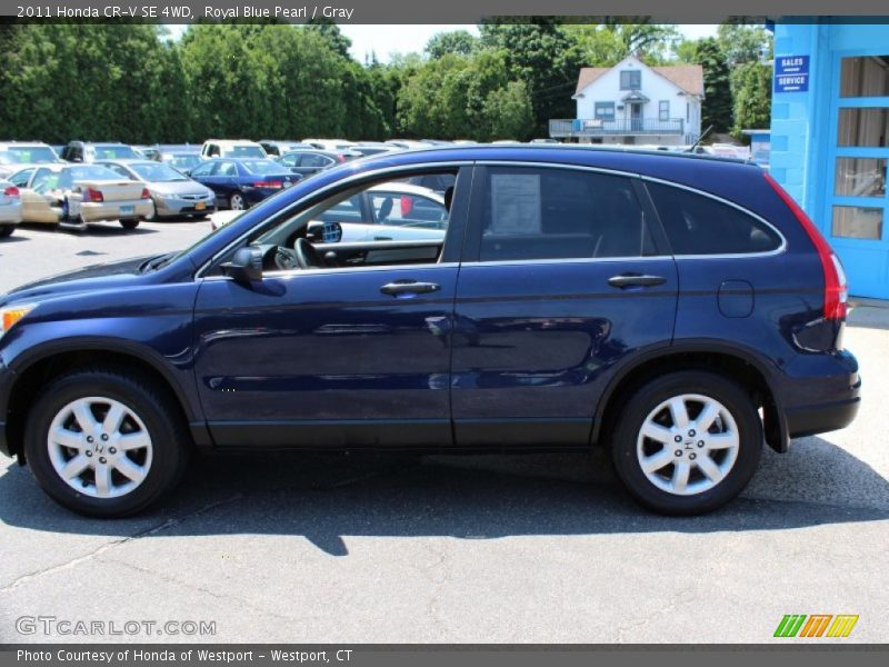Royal Blue Pearl / Gray 2011 Honda CR-V SE 4WD