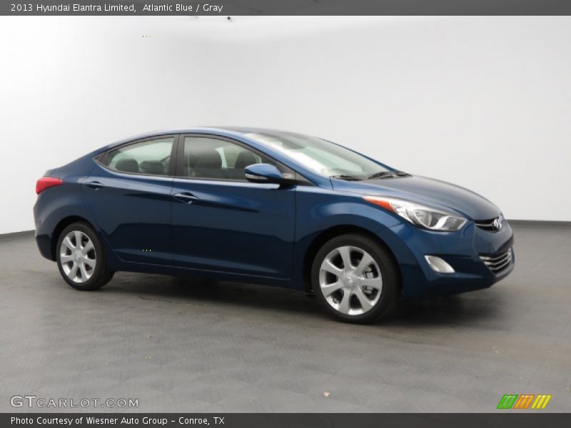 Atlantic Blue / Gray 2013 Hyundai Elantra Limited