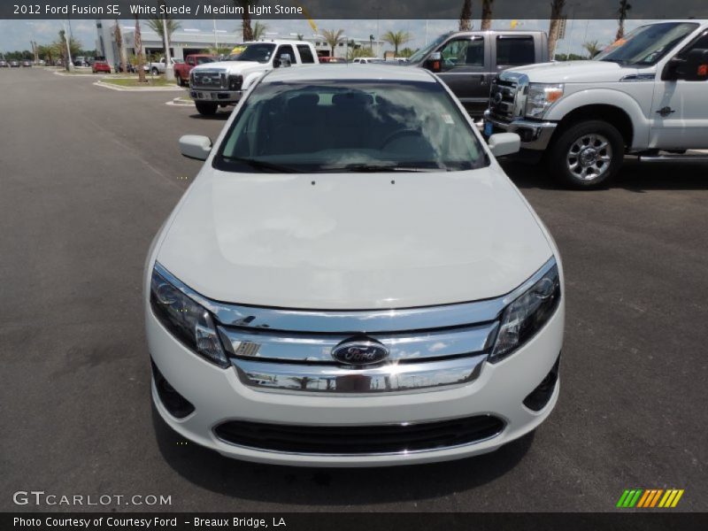 White Suede / Medium Light Stone 2012 Ford Fusion SE
