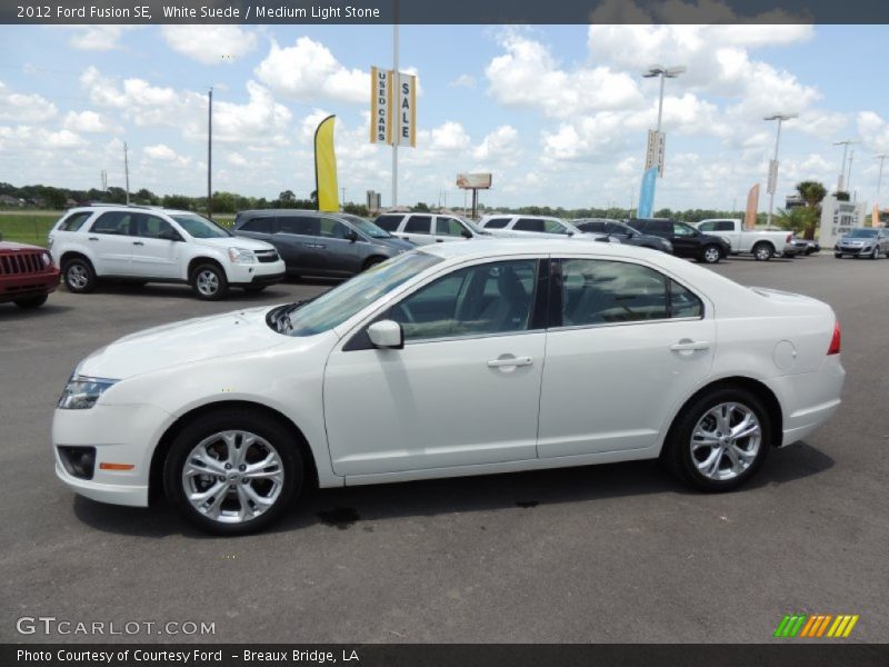 White Suede / Medium Light Stone 2012 Ford Fusion SE