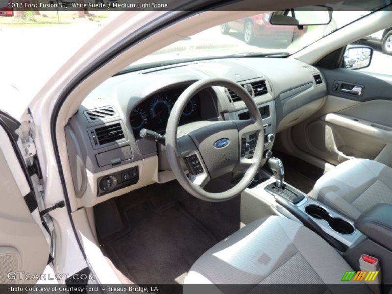 White Suede / Medium Light Stone 2012 Ford Fusion SE