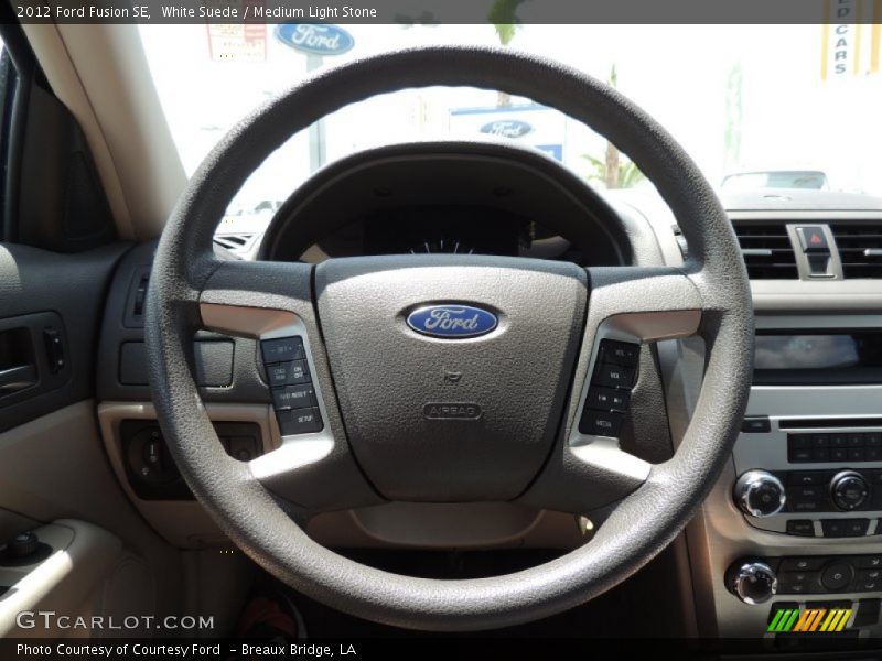 White Suede / Medium Light Stone 2012 Ford Fusion SE