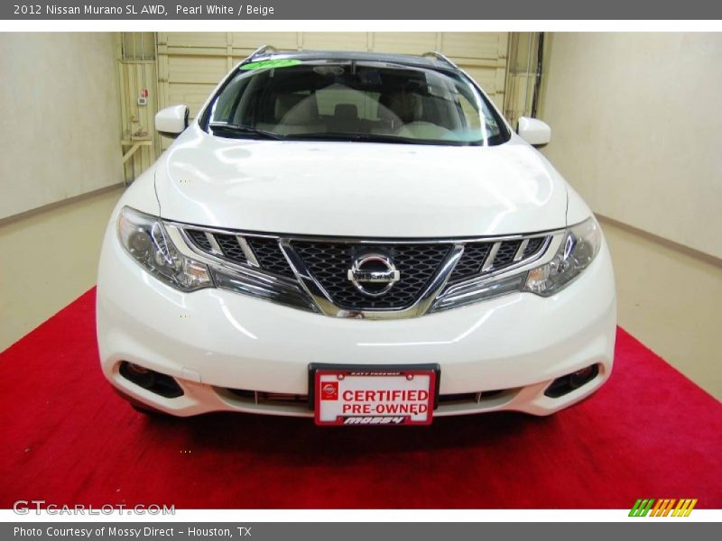 Pearl White / Beige 2012 Nissan Murano SL AWD