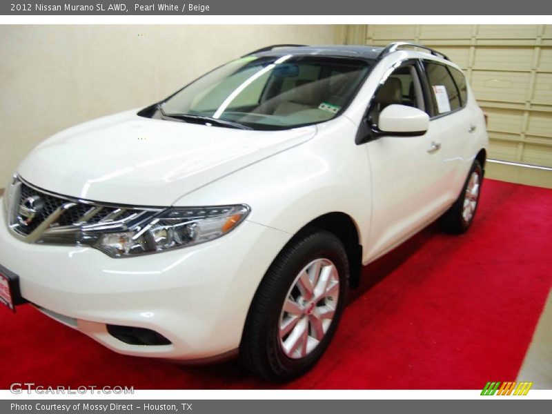 Pearl White / Beige 2012 Nissan Murano SL AWD