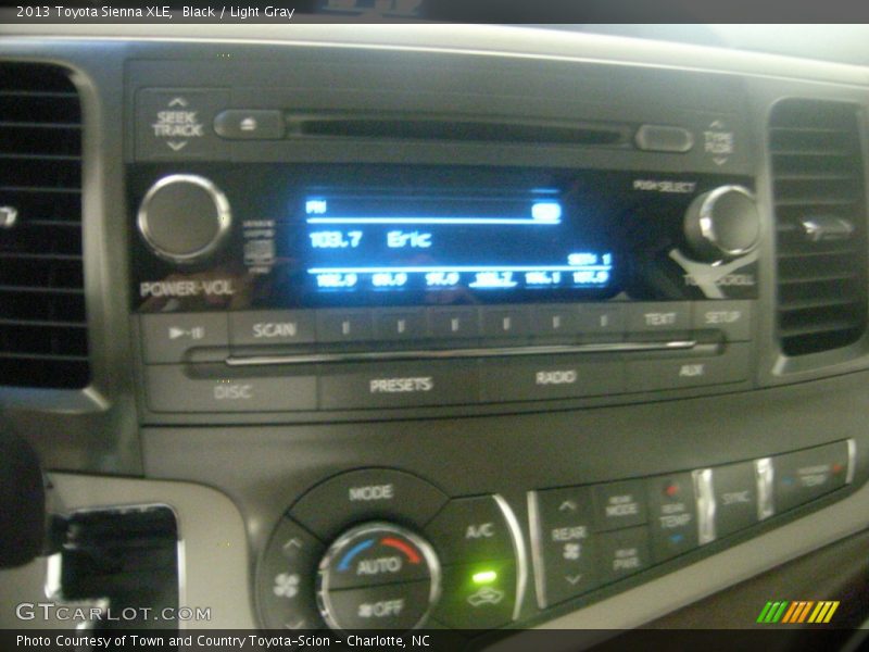 Black / Light Gray 2013 Toyota Sienna XLE
