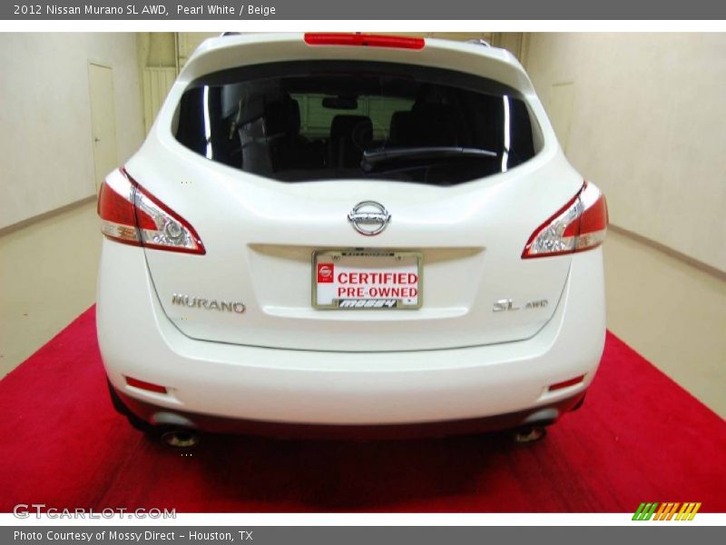 Pearl White / Beige 2012 Nissan Murano SL AWD