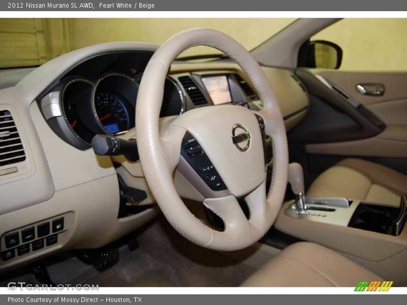 Pearl White / Beige 2012 Nissan Murano SL AWD