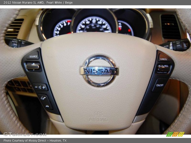 Pearl White / Beige 2012 Nissan Murano SL AWD
